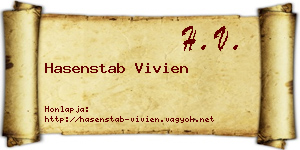 Hasenstab Vivien névjegykártya